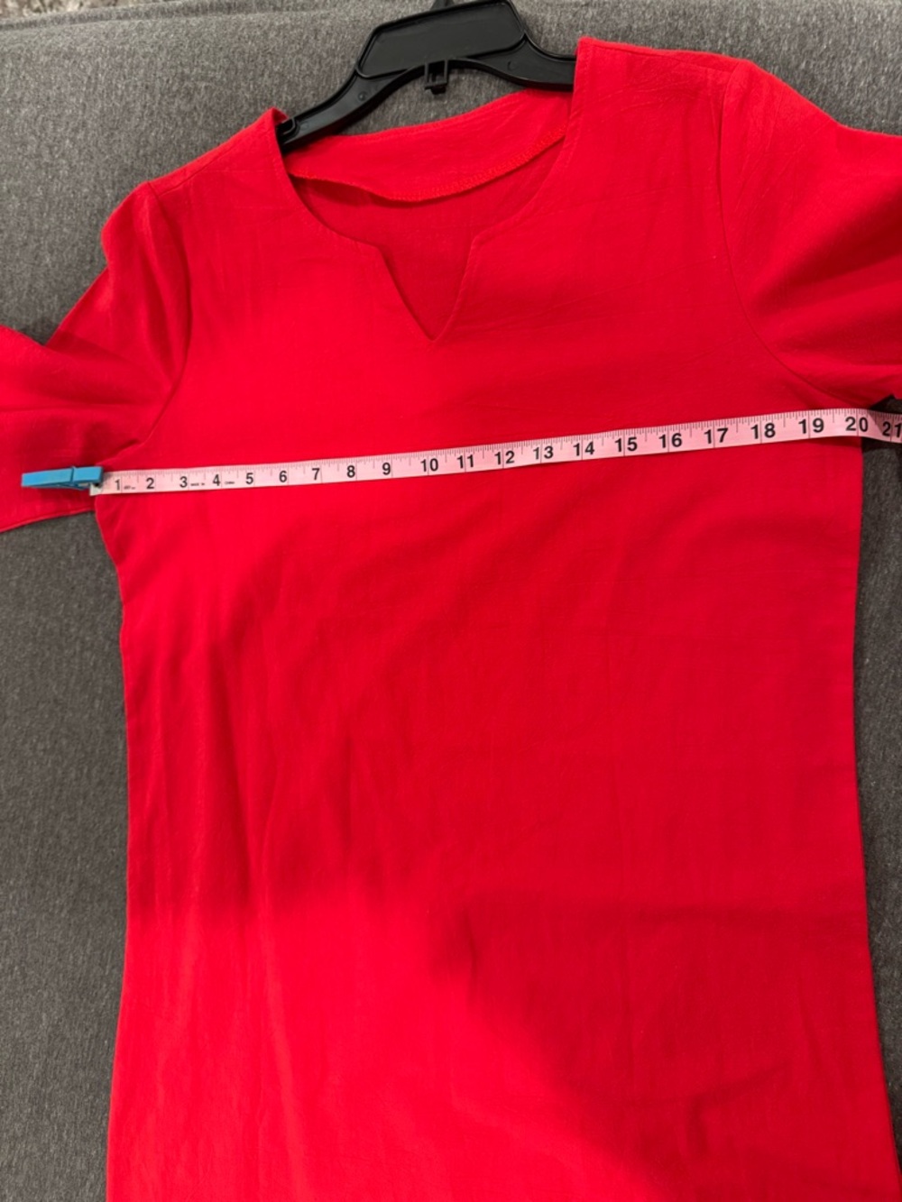 Bright Red Short Sleeve Shift Dress